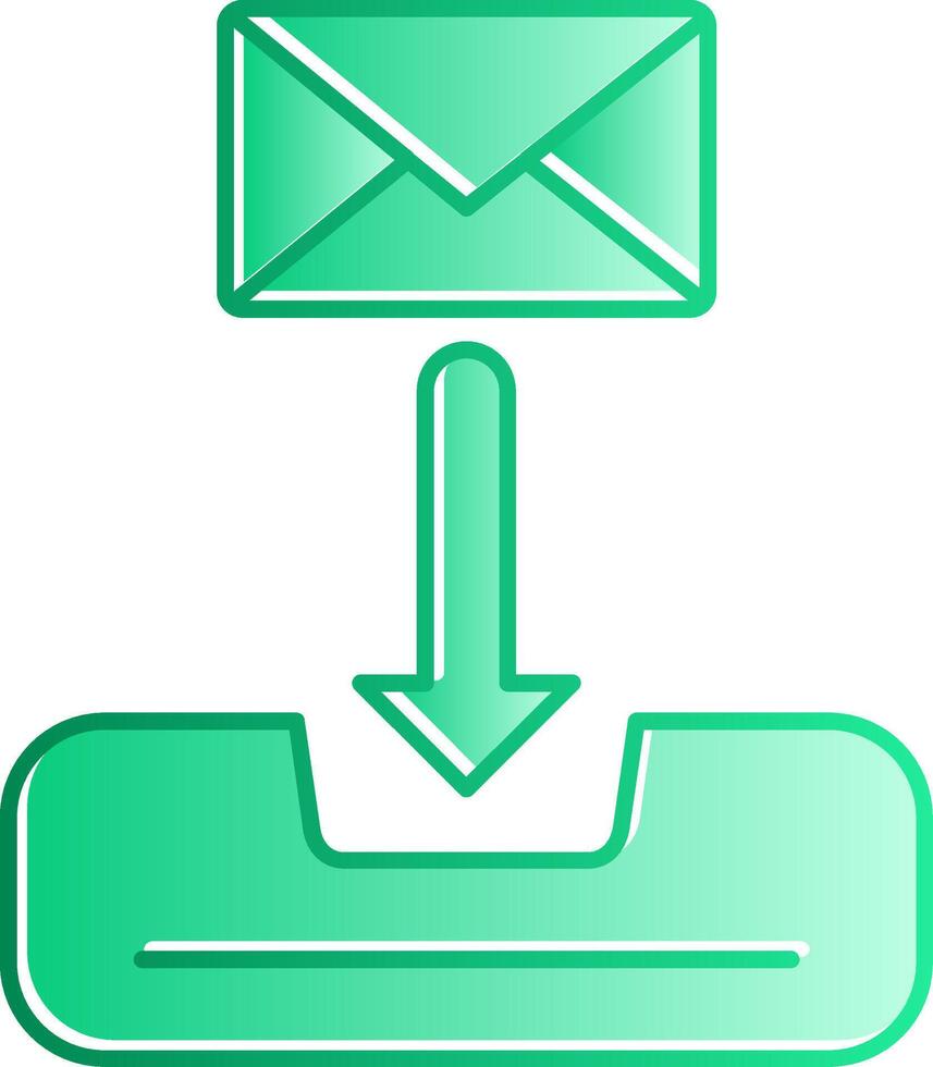 Inbox Gradient Slip Icon vector