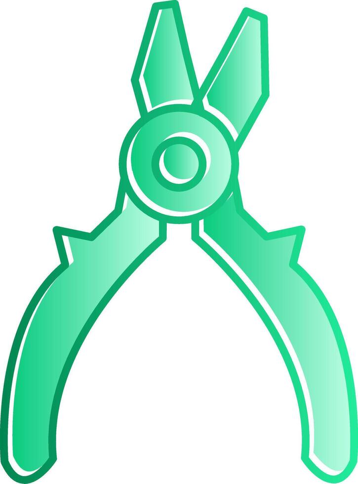 Pliers Gradient Slip Icon vector