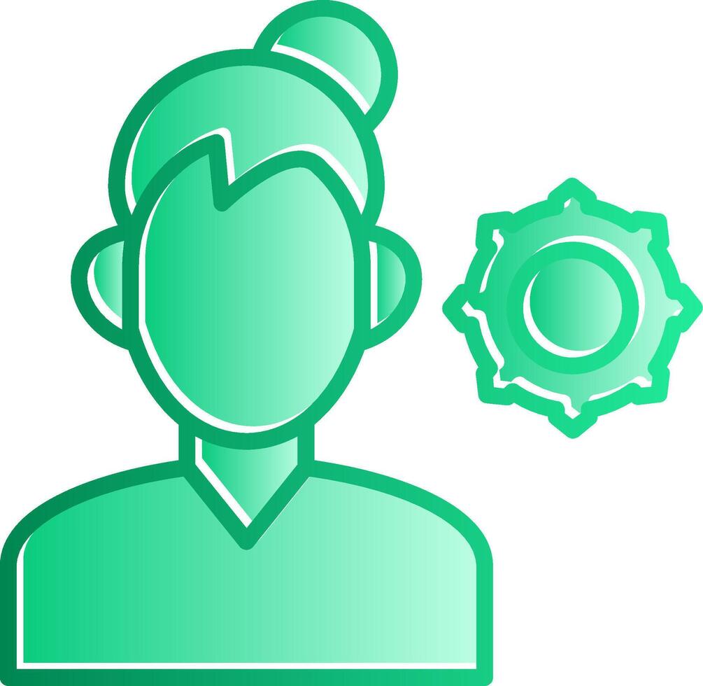 Support Gradient Slip Icon vector