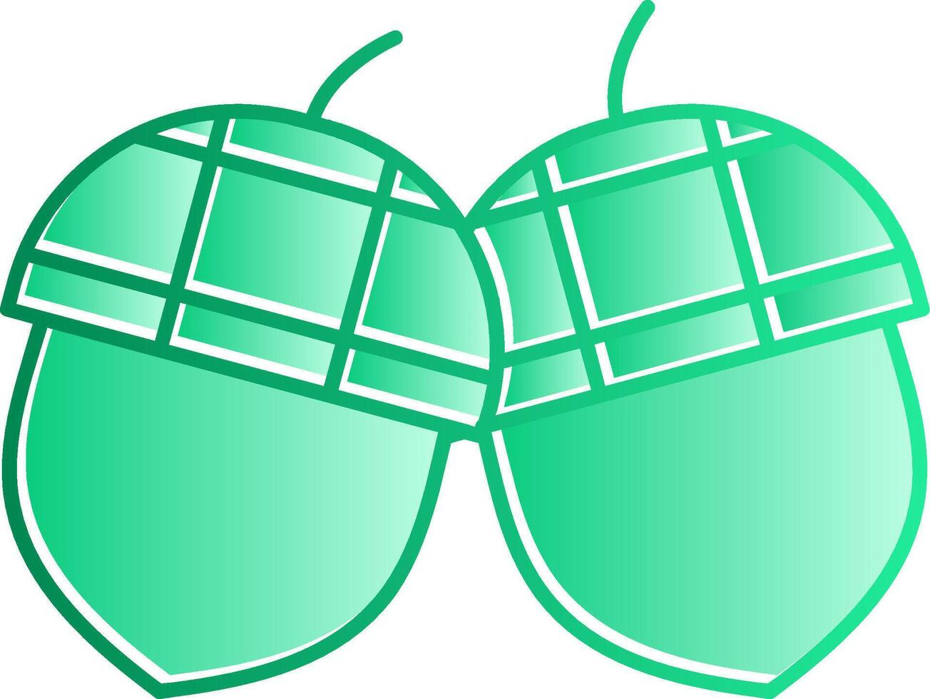 Acorn Gradient Slip Icon vector