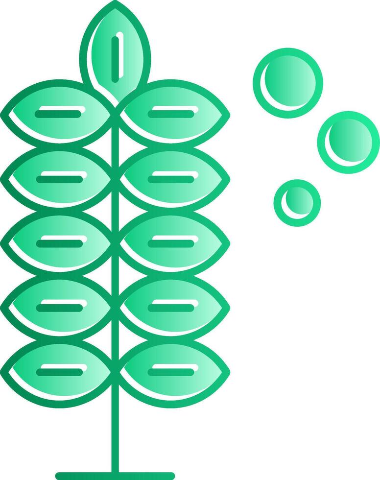 Pollen Allergy Gradient Slip Icon vector