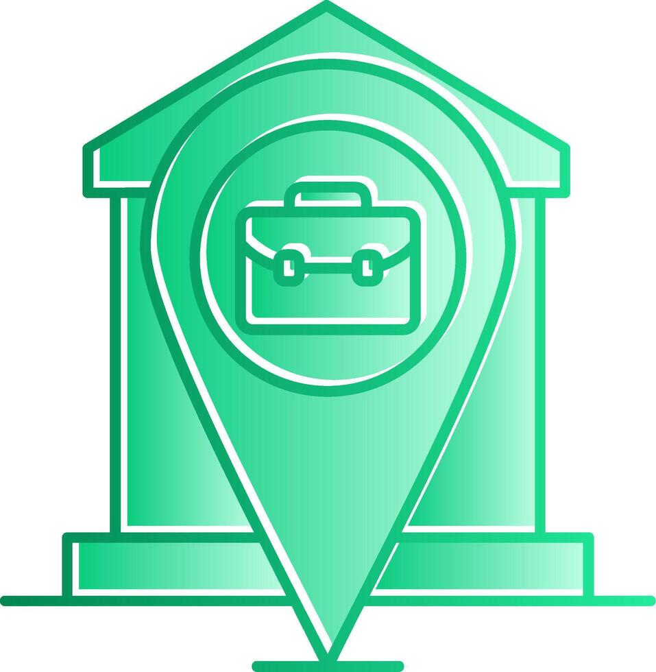 Remote Working Gradient Slip Icon vector