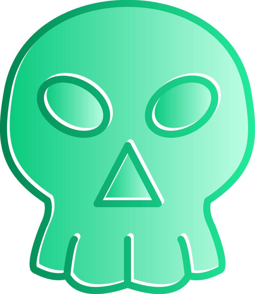 Skull Gradient Slip Icon vector