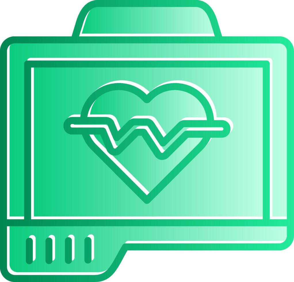 Pulse Oximeter Gradient Slip Icon vector