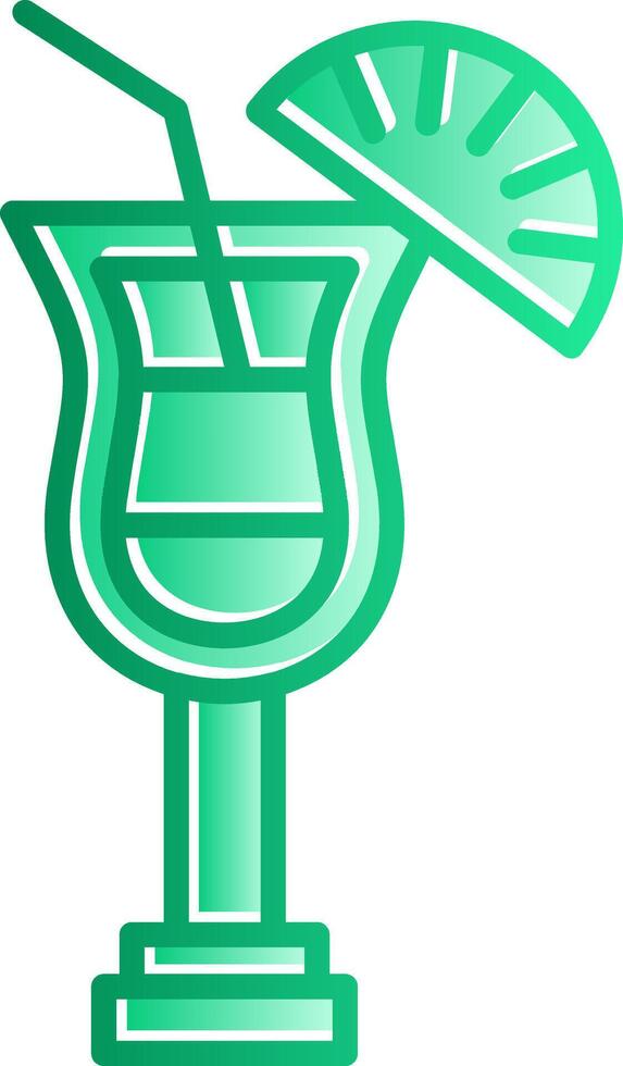 Cocktail Gradient Slip Icon vector