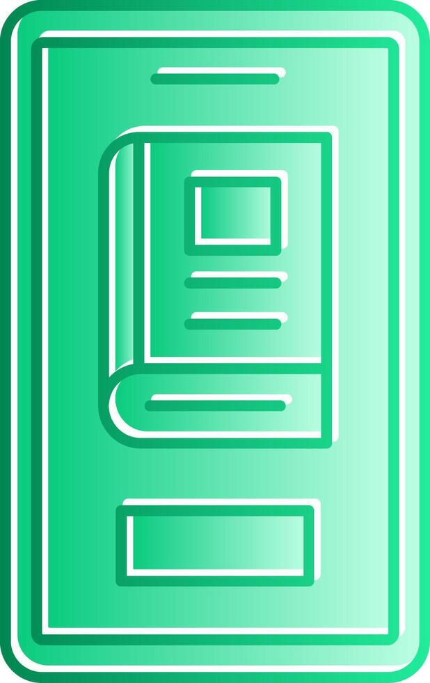 Reading App Gradient Slip Icon vector