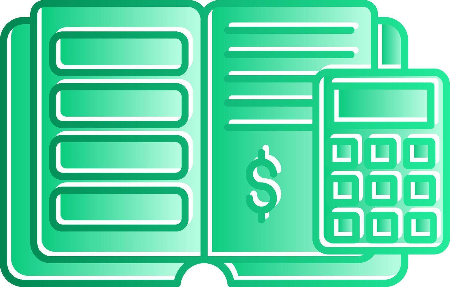 Bookkeeping Gradient Slip Icon vector