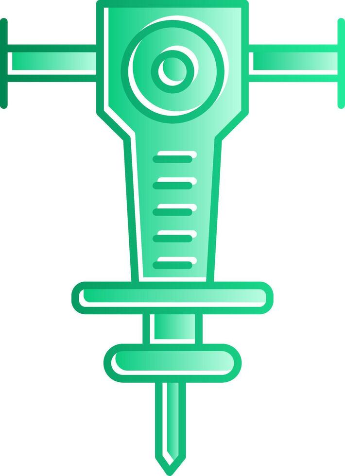 Jackhammer Gradient Slip Icon vector