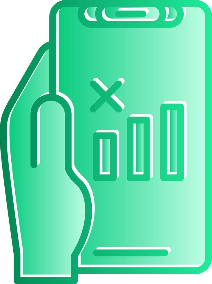 No Signal Gradient Slip Icon vector