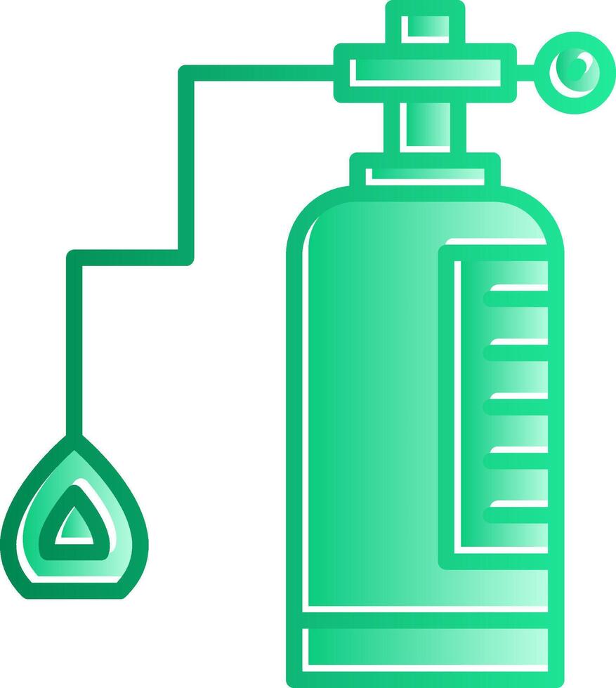 Oxygen Tank Gradient Slip Icon vector