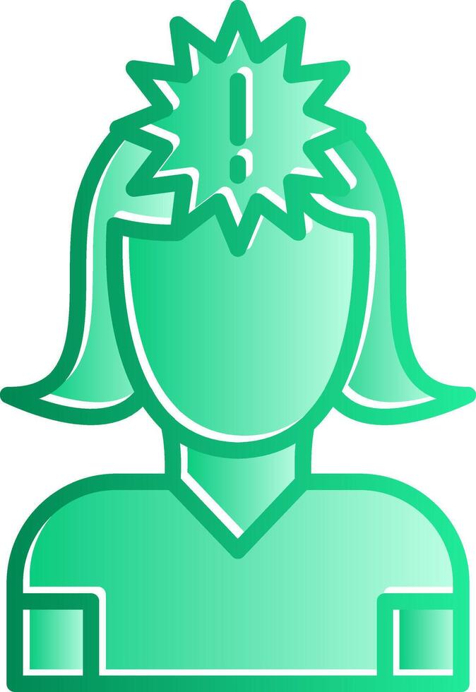 Panic Gradient Slip Icon vector