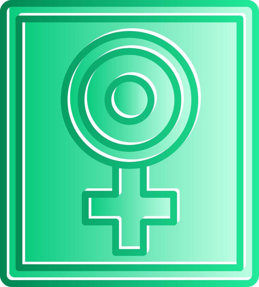 Girl Power Gradient Slip Icon vector