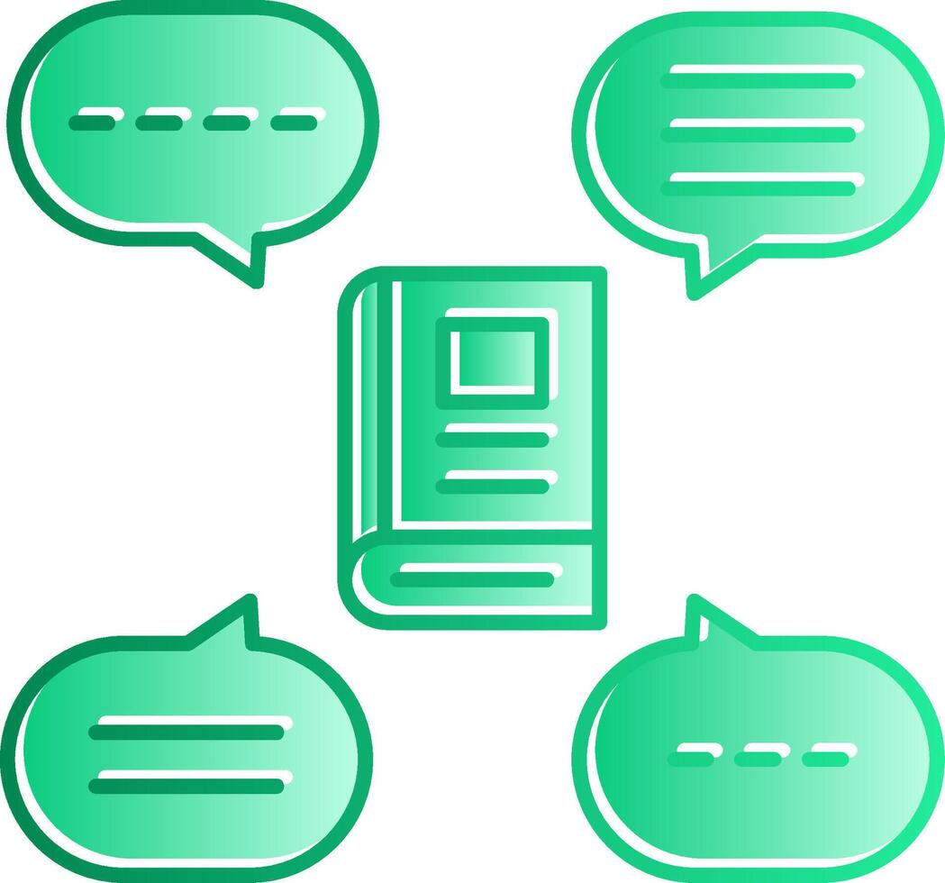 Discussion Group Gradient Slip Icon vector