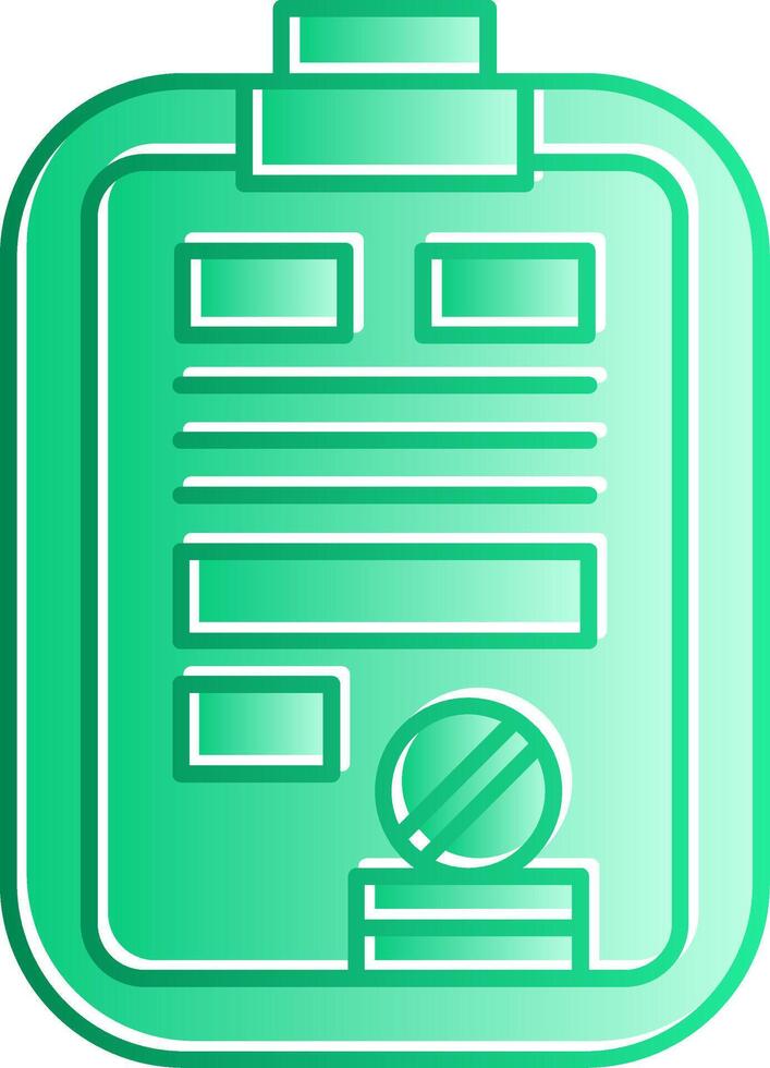 Schedule Gradient Slip Icon vector