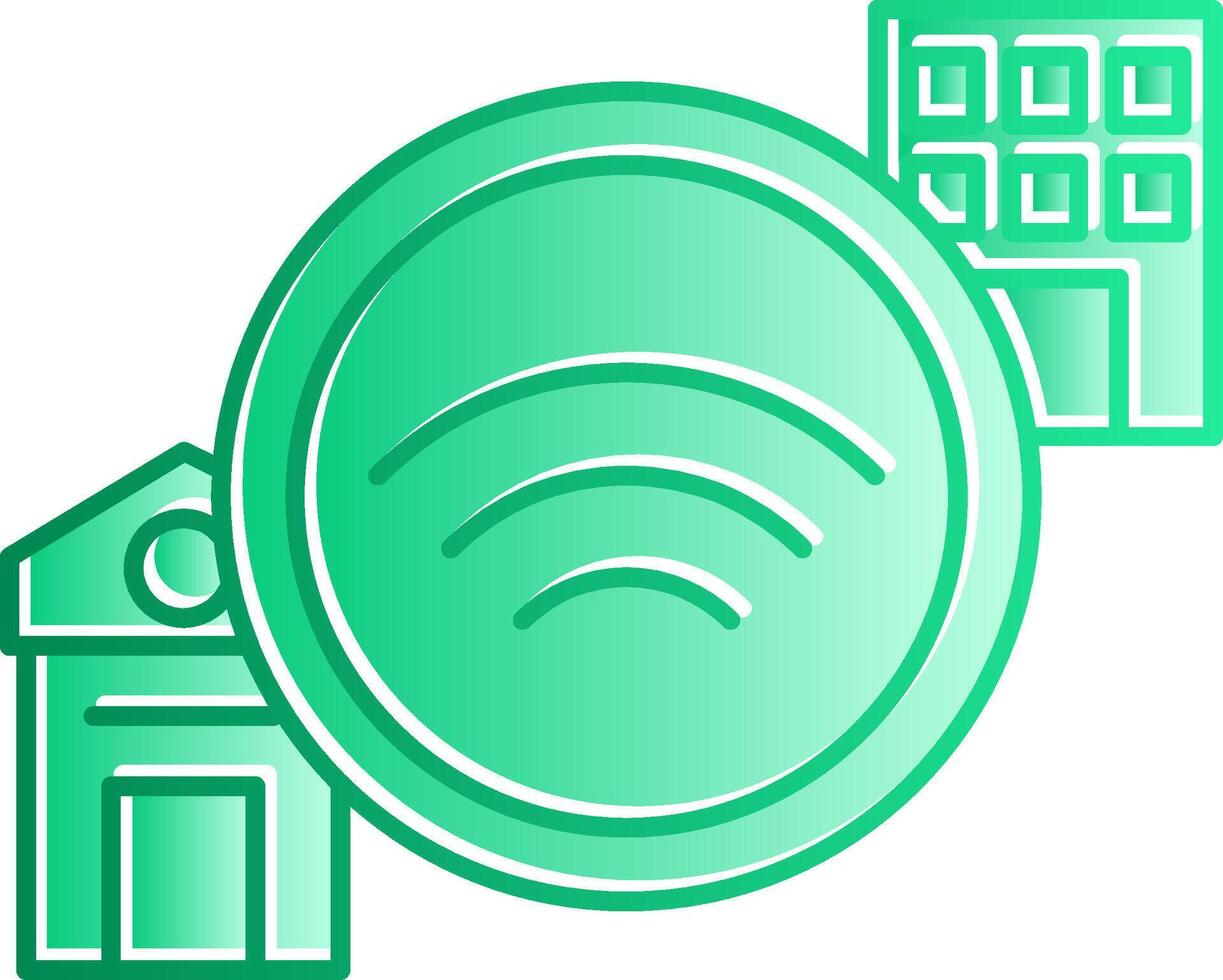 Hybrid Work Gradient Slip Icon vector