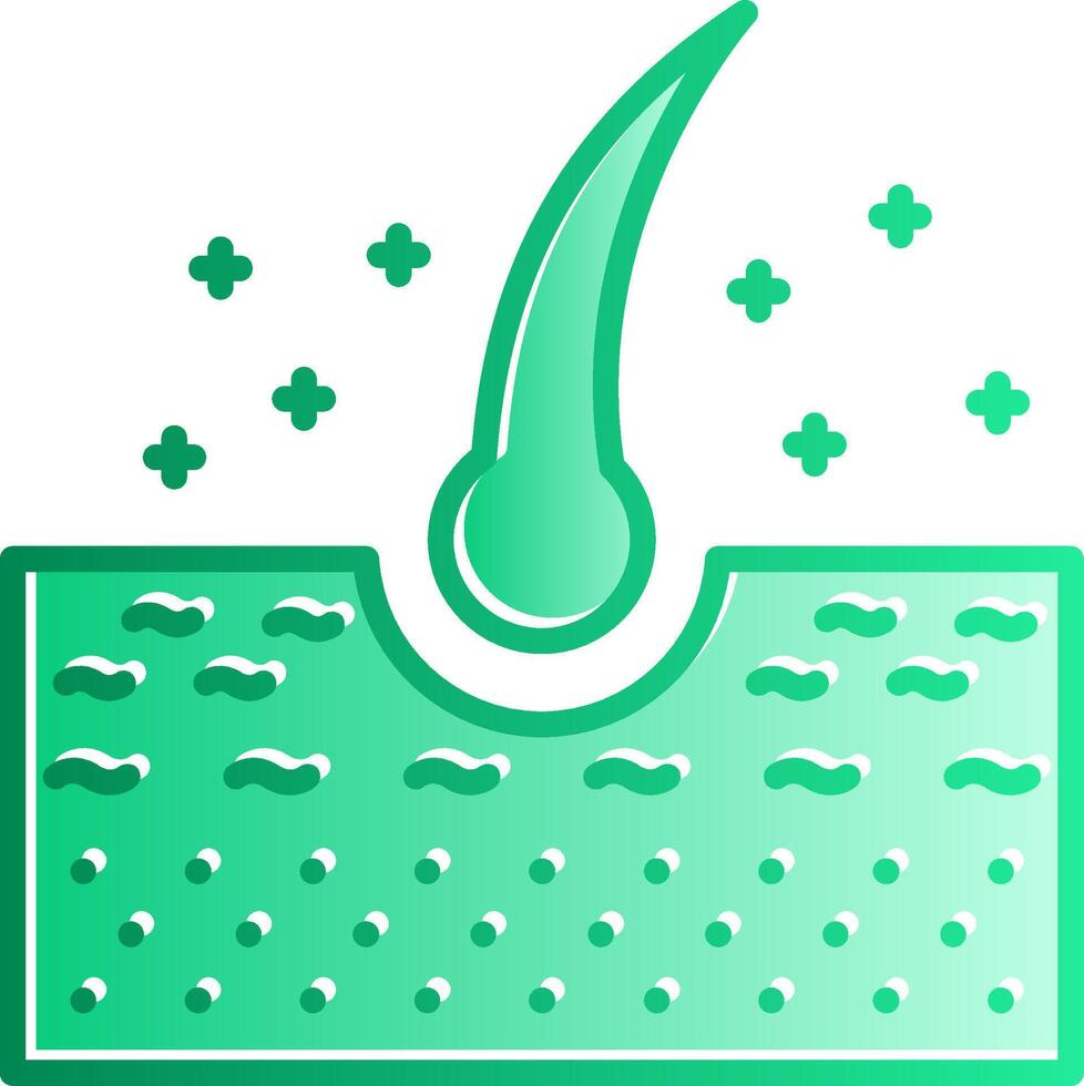 Hair Gradient Slip Icon vector
