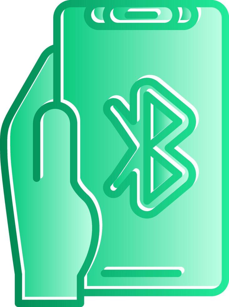 Bluetooth Gradient Slip Icon vector