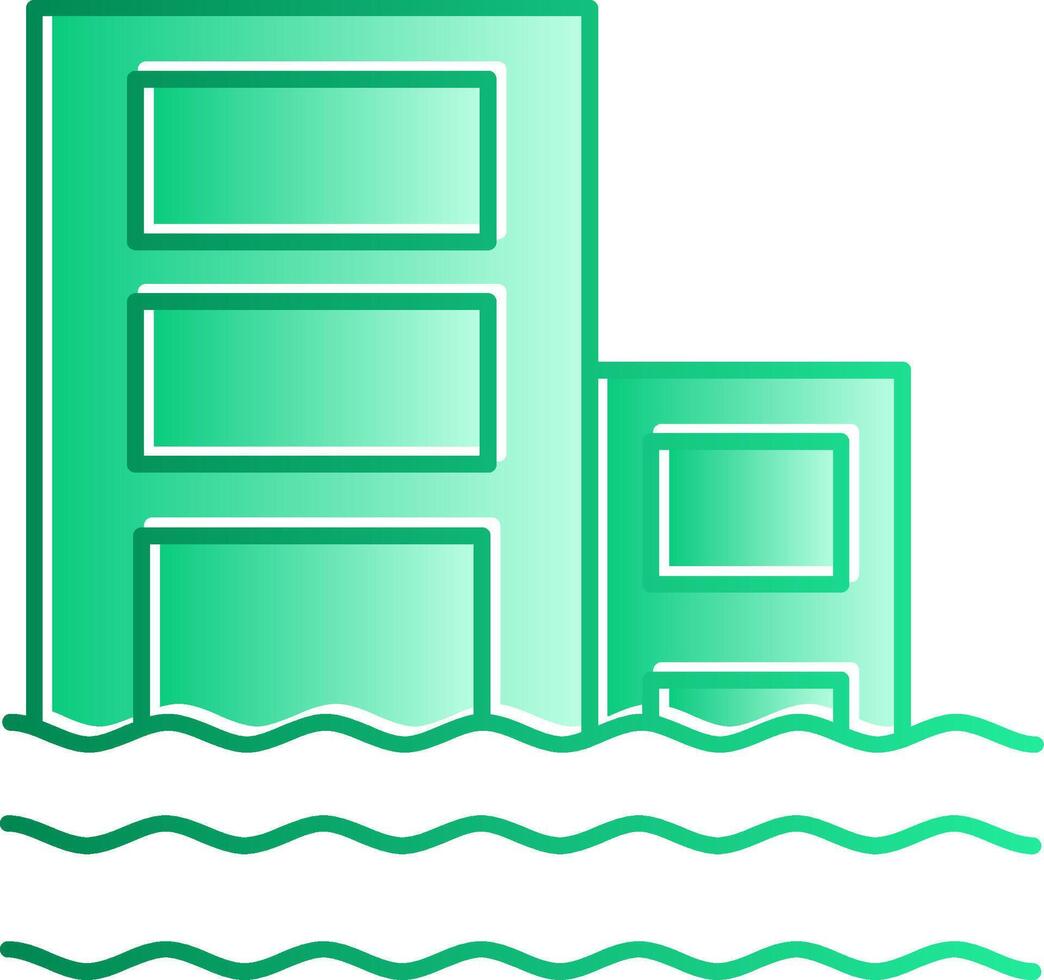 Flood Gradient Slip Icon vector