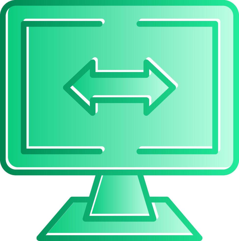 Gap Measurement Gradient Slip Icon vector