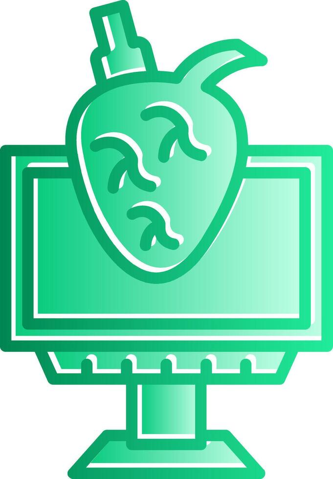 Echocardiography Gradient Slip Icon vector