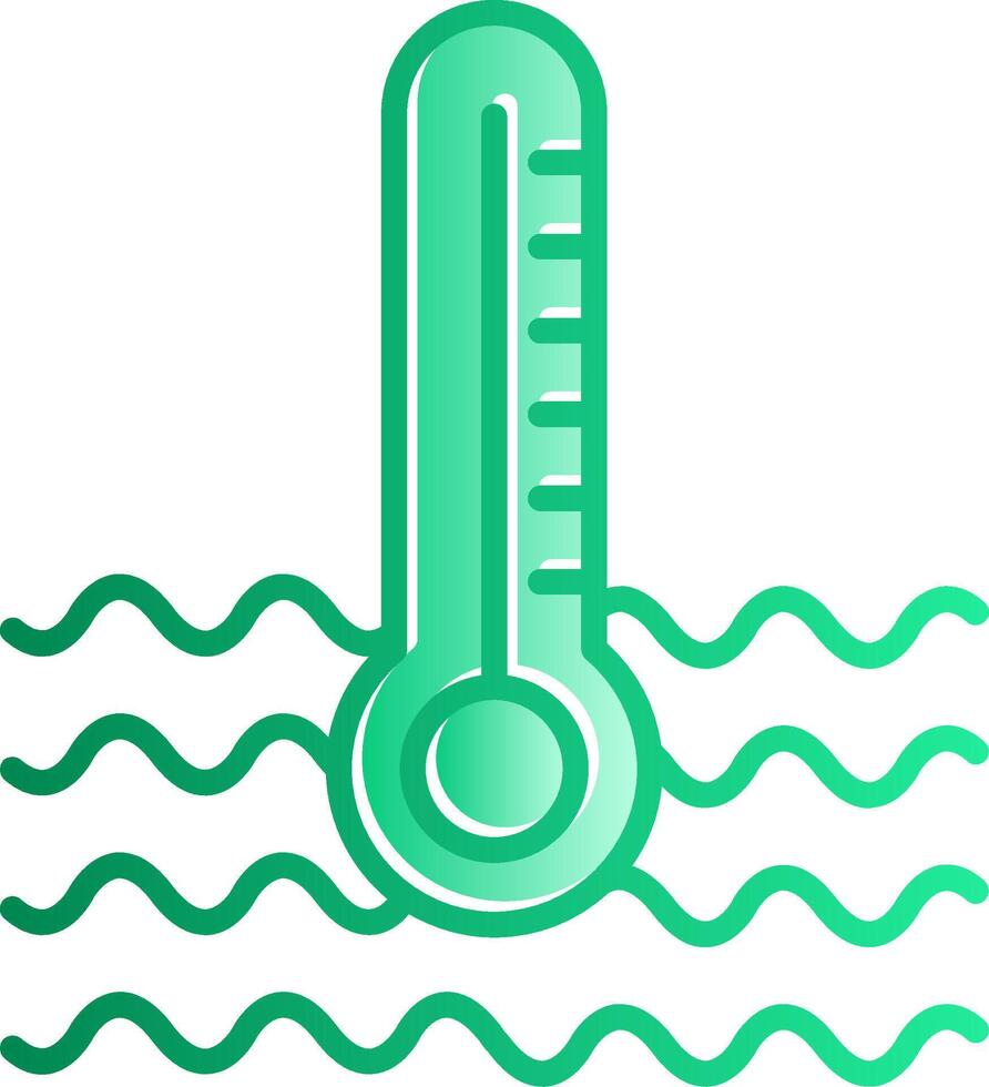 Thermometer Gradient Slip Icon vector
