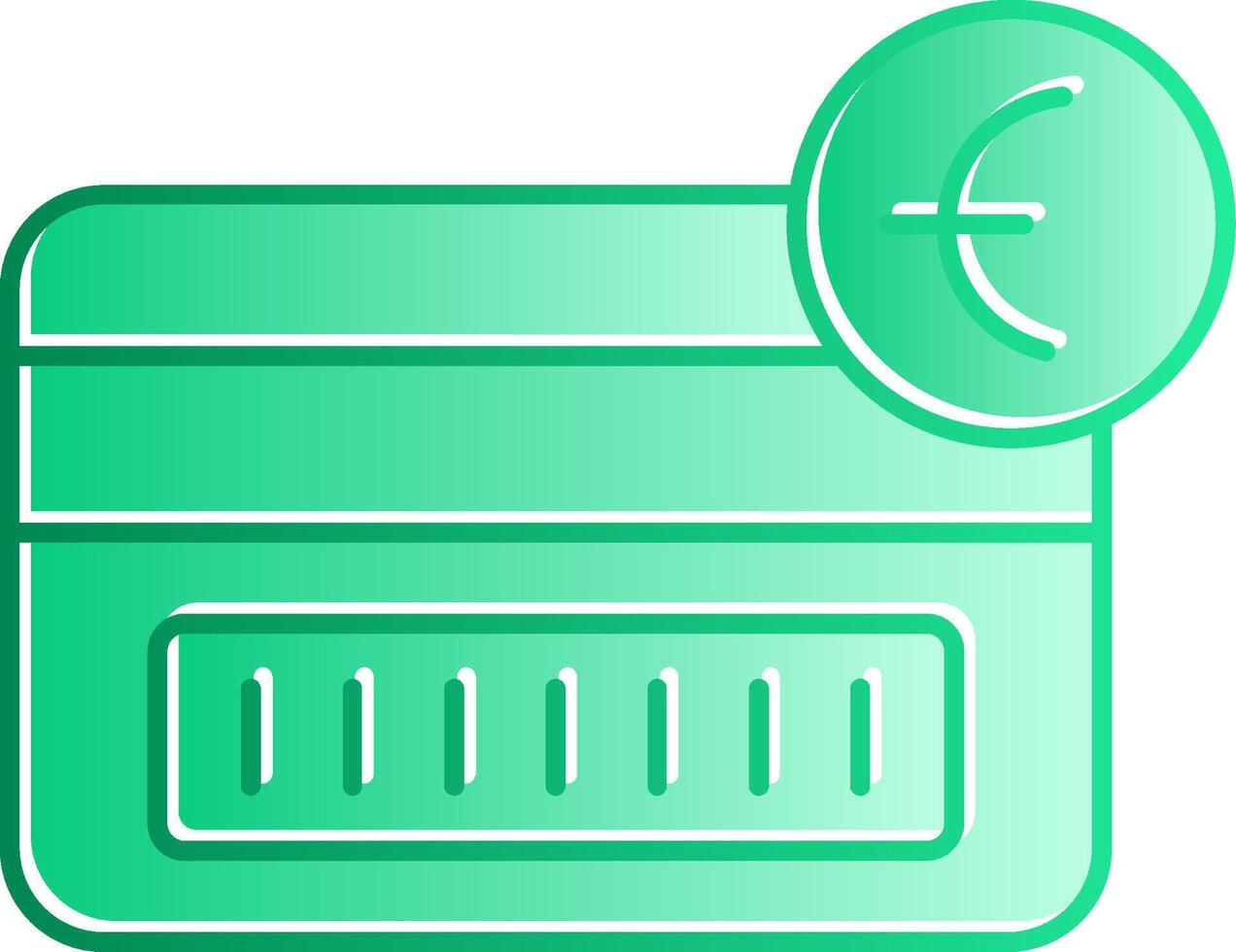 Tap To Pay Gradient Slip Icon vector