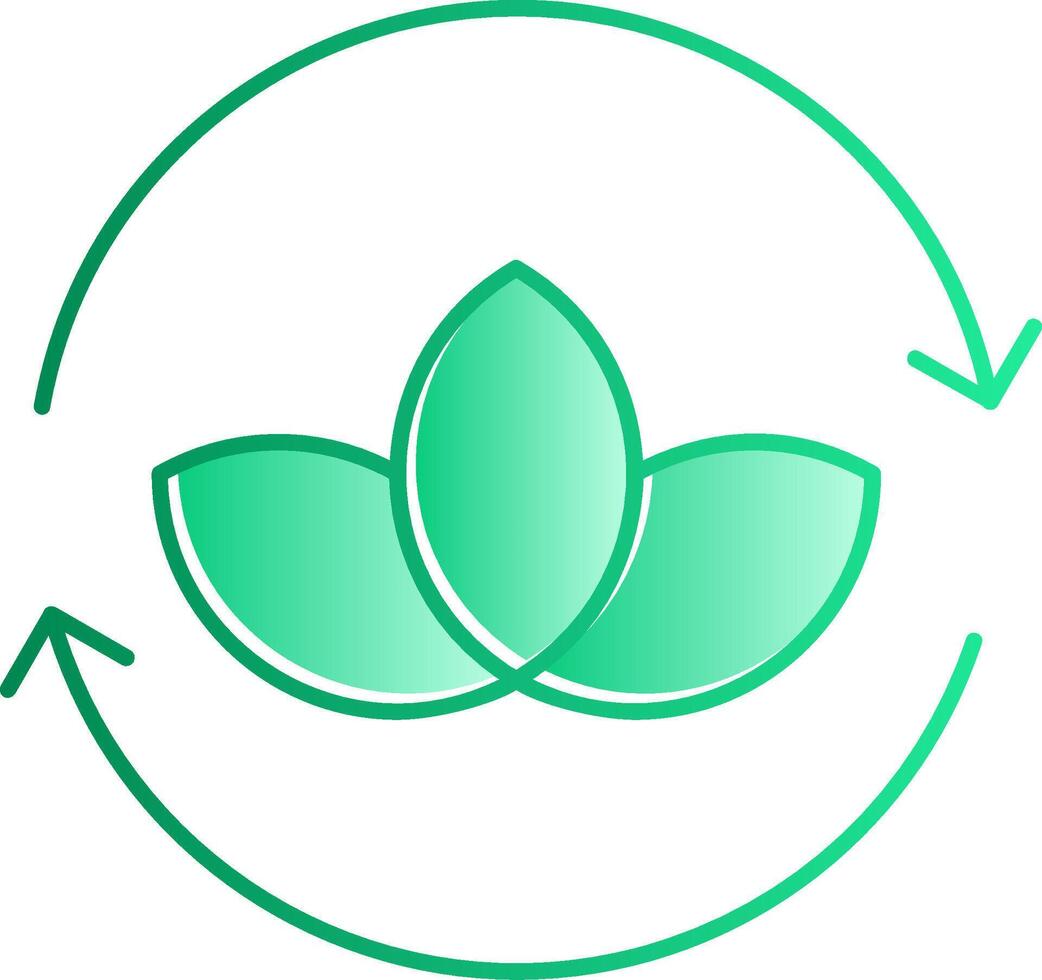 Zero Waste Gradient Slip Icon vector