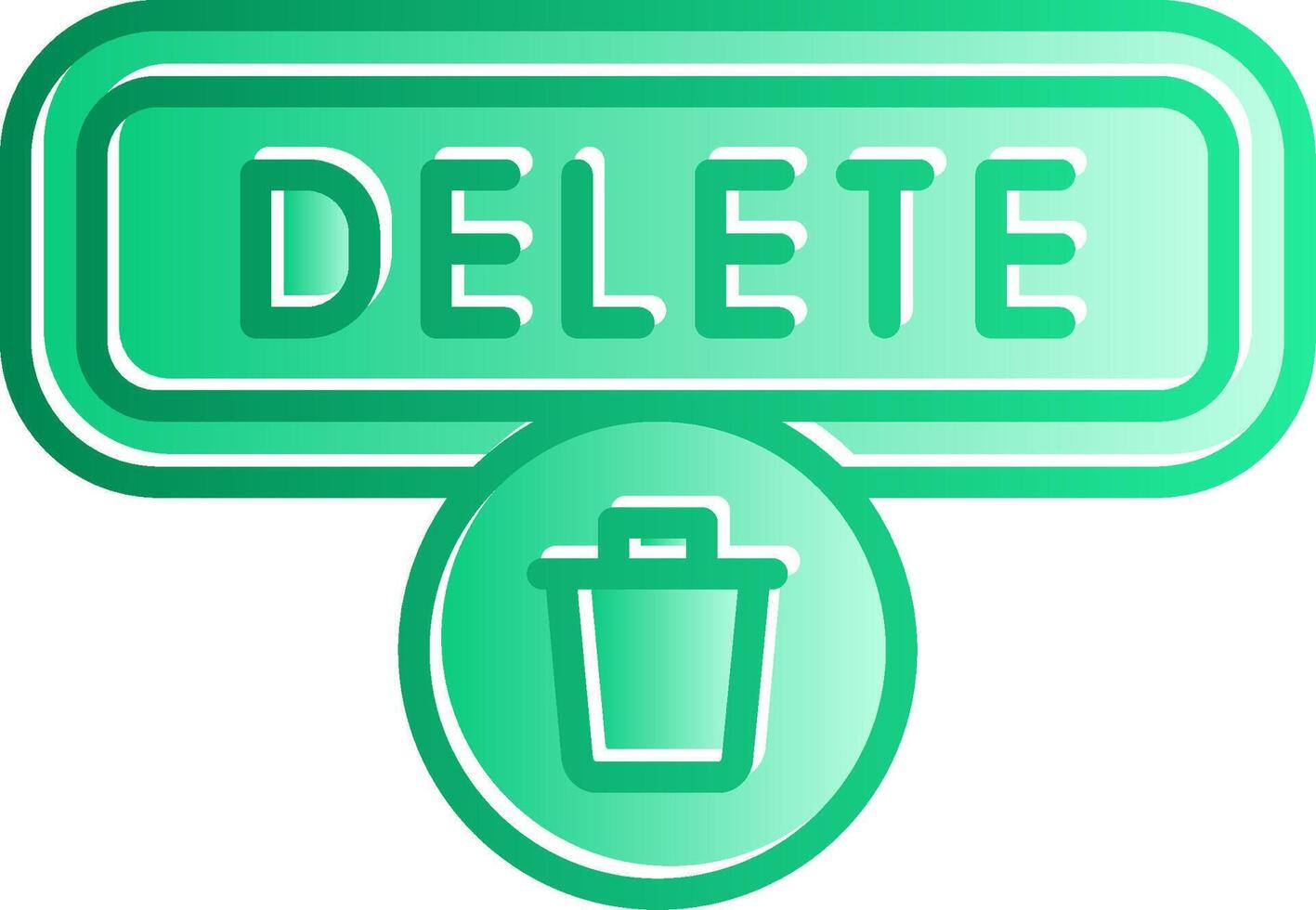 Delete Gradient Slip Icon vector