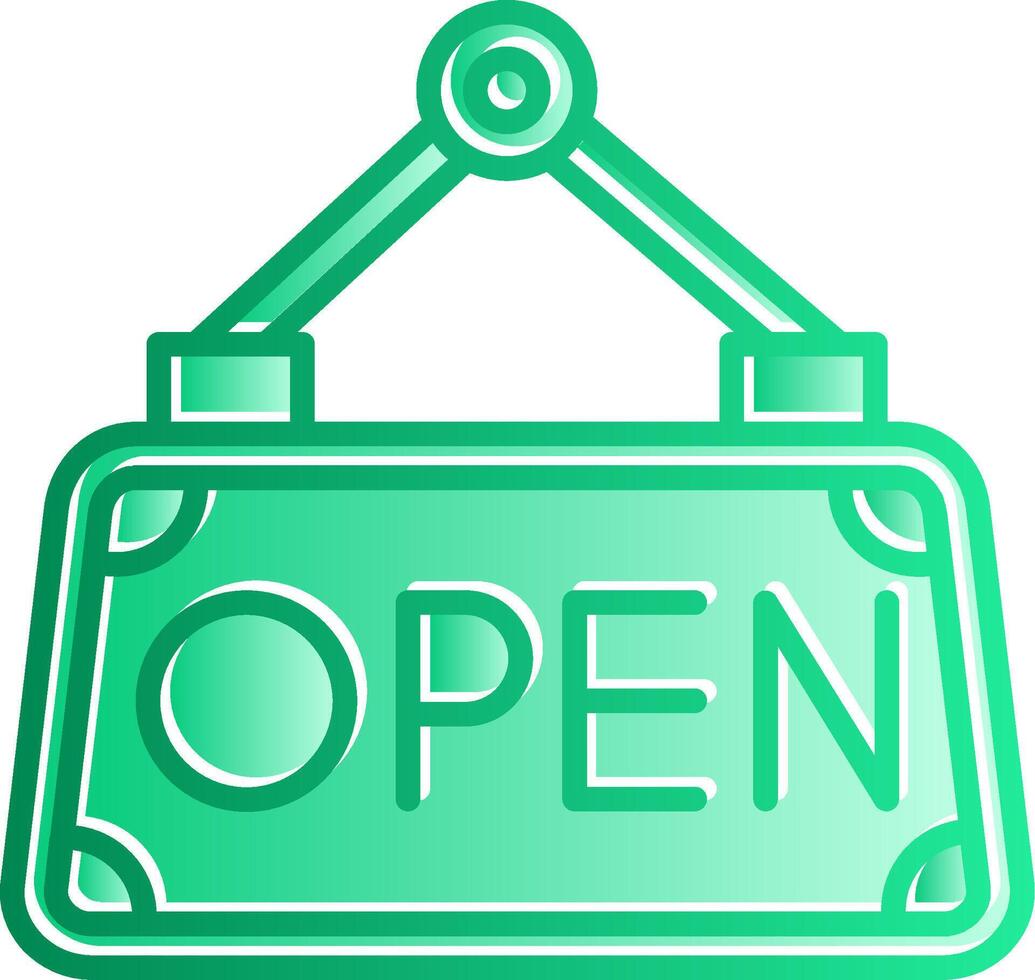 Open Gradient Slip Icon vector