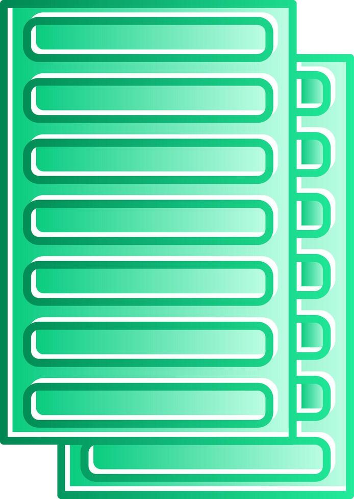 Daily Ledger Gradient Slip Icon vector