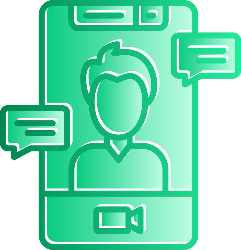 Conference Gradient Slip Icon vector