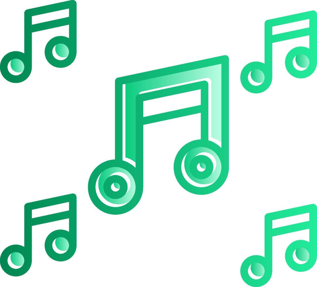 Music Gradient Slip Icon vector