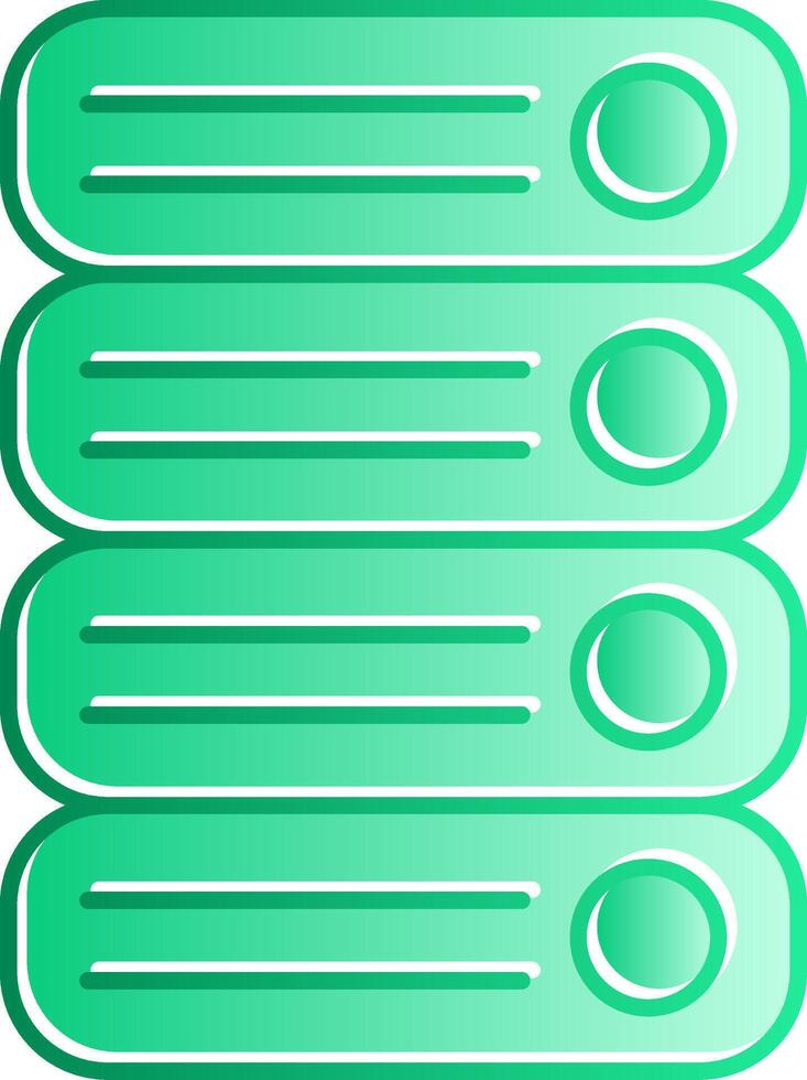 Server Gradient Slip Icon vector