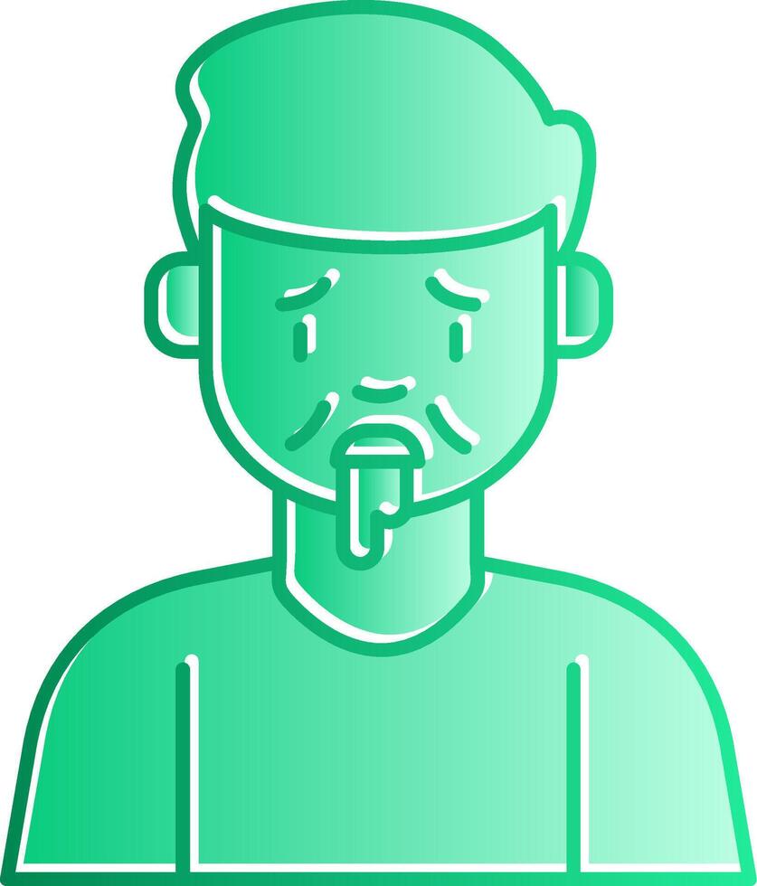 Drooling Gradient Slip Icon vector