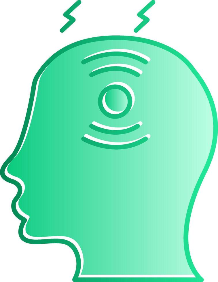 Headache Gradient Slip Icon vector