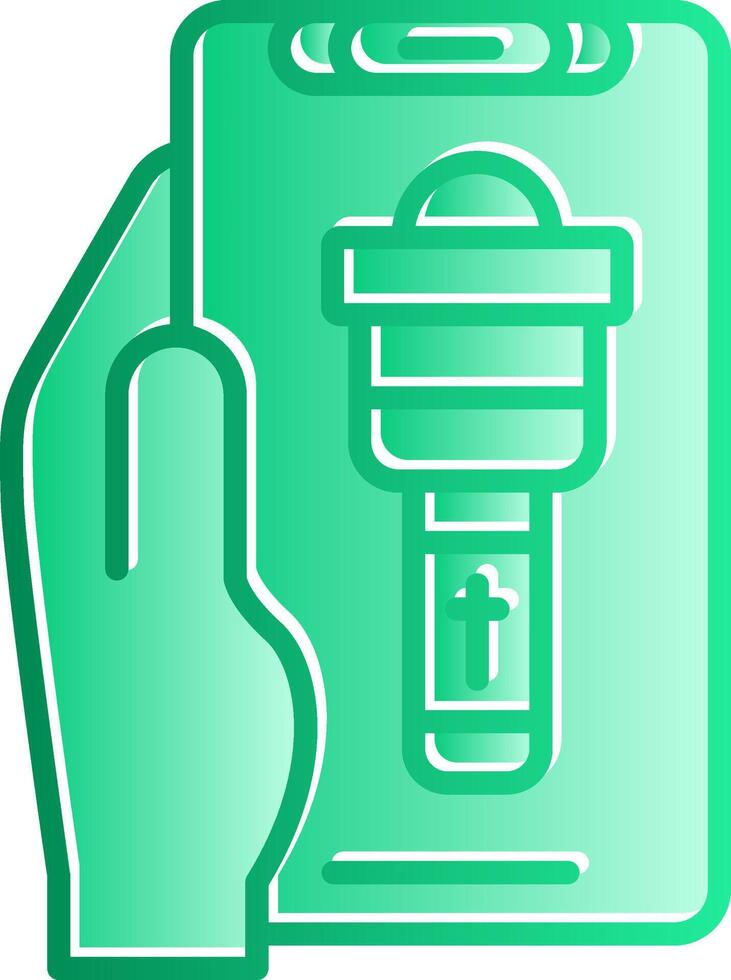 Flashlight Gradient Slip Icon vector