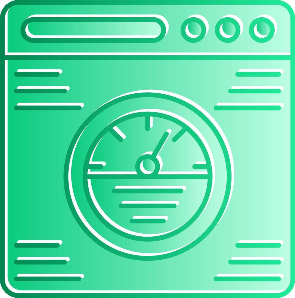 Speedometer Gradient Slip Icon vector