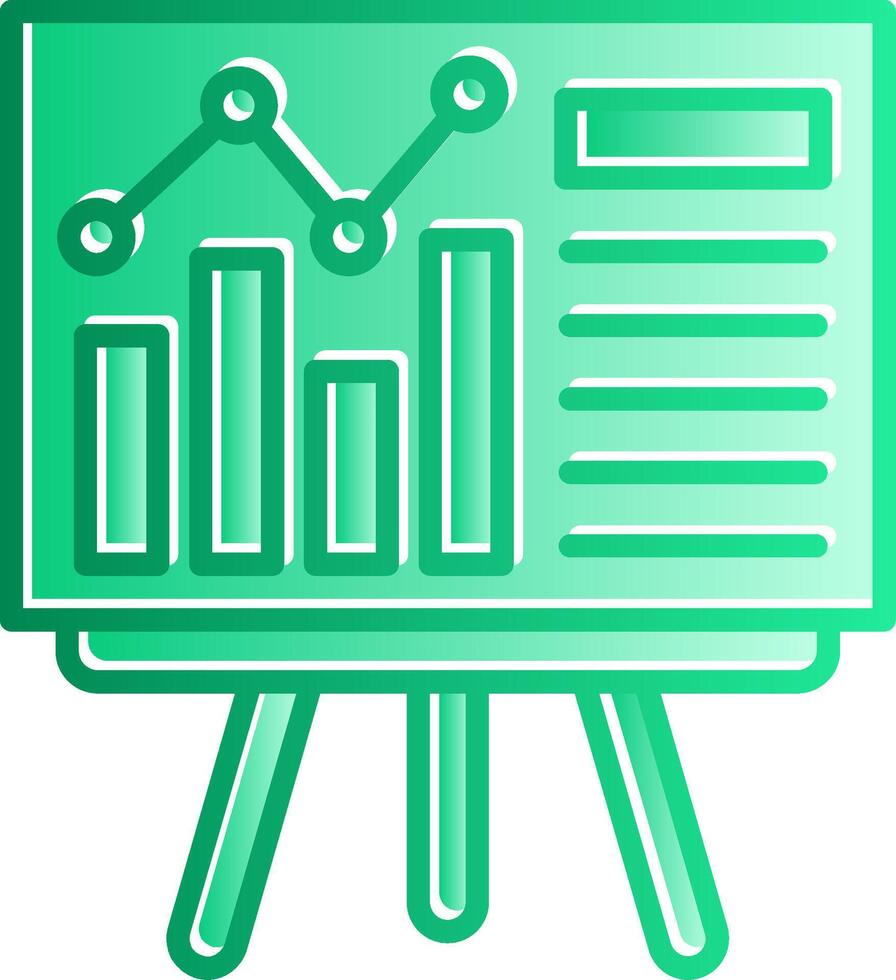 Presentation Gradient Slip Icon vector