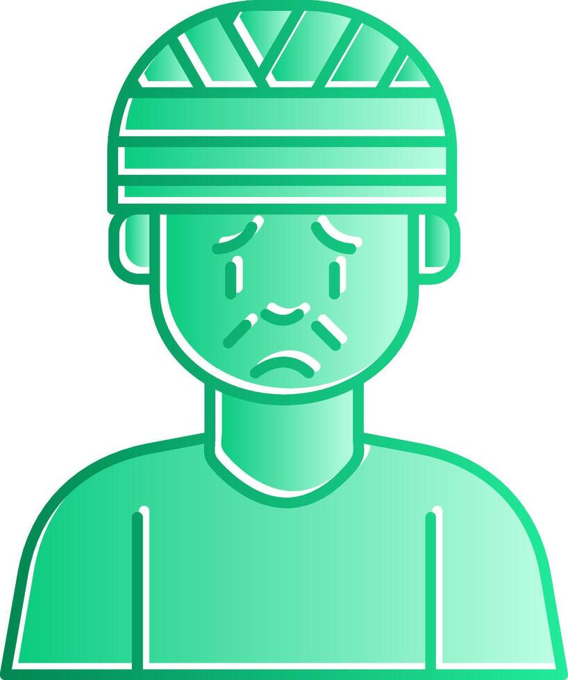 Head Injury Gradient Slip Icon vector