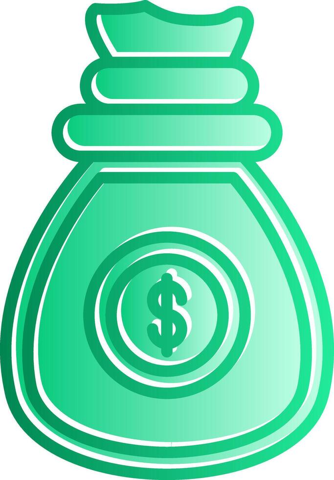 Money Gradient Slip Icon vector