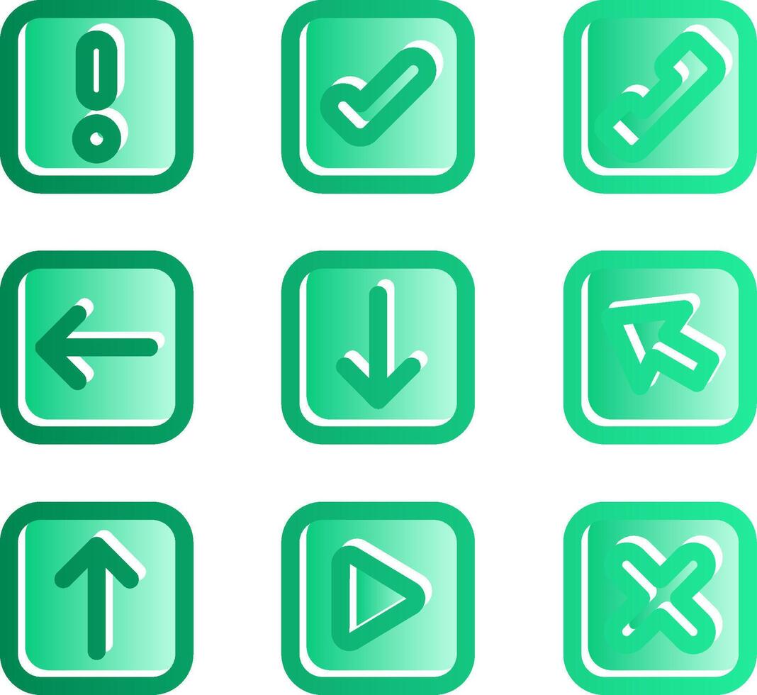 Web Button Gradient Slip Icon vector