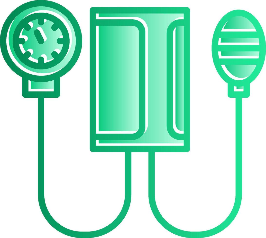 Blood Pressure Meter Gradient Slip Icon vector