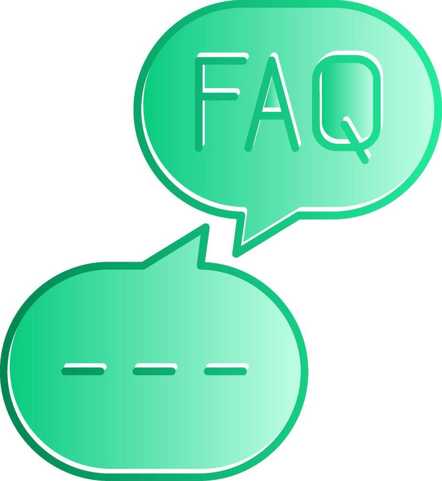 Faq Gradient Slip Icon vector
