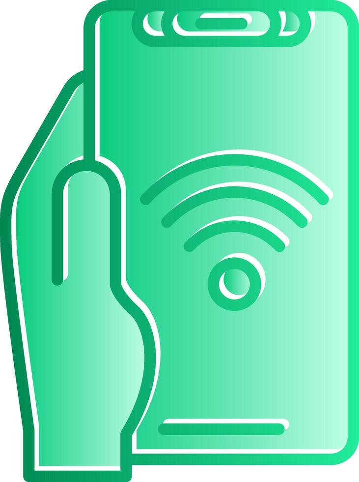 Wifi Gradient Slip Icon vector