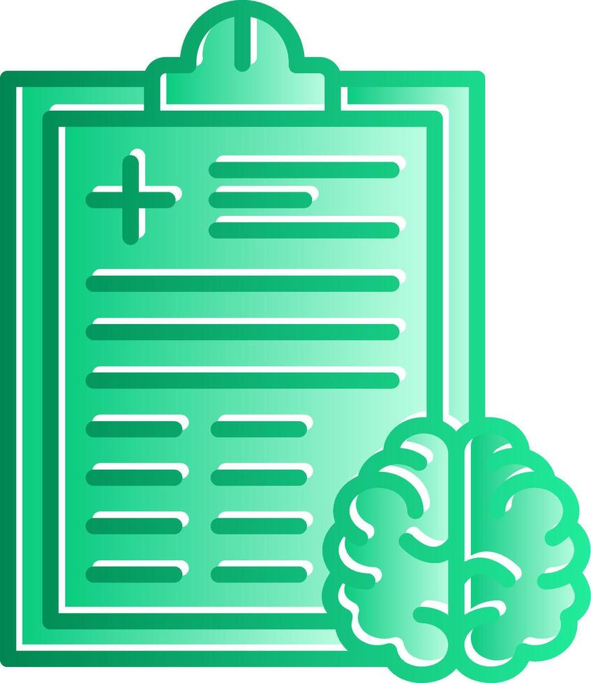 Medical Report Gradient Slip Icon vector