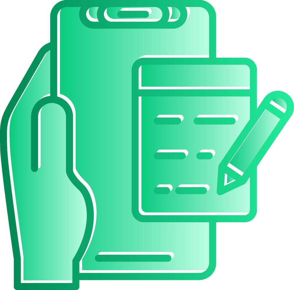 Edit Gradient Slip Icon vector
