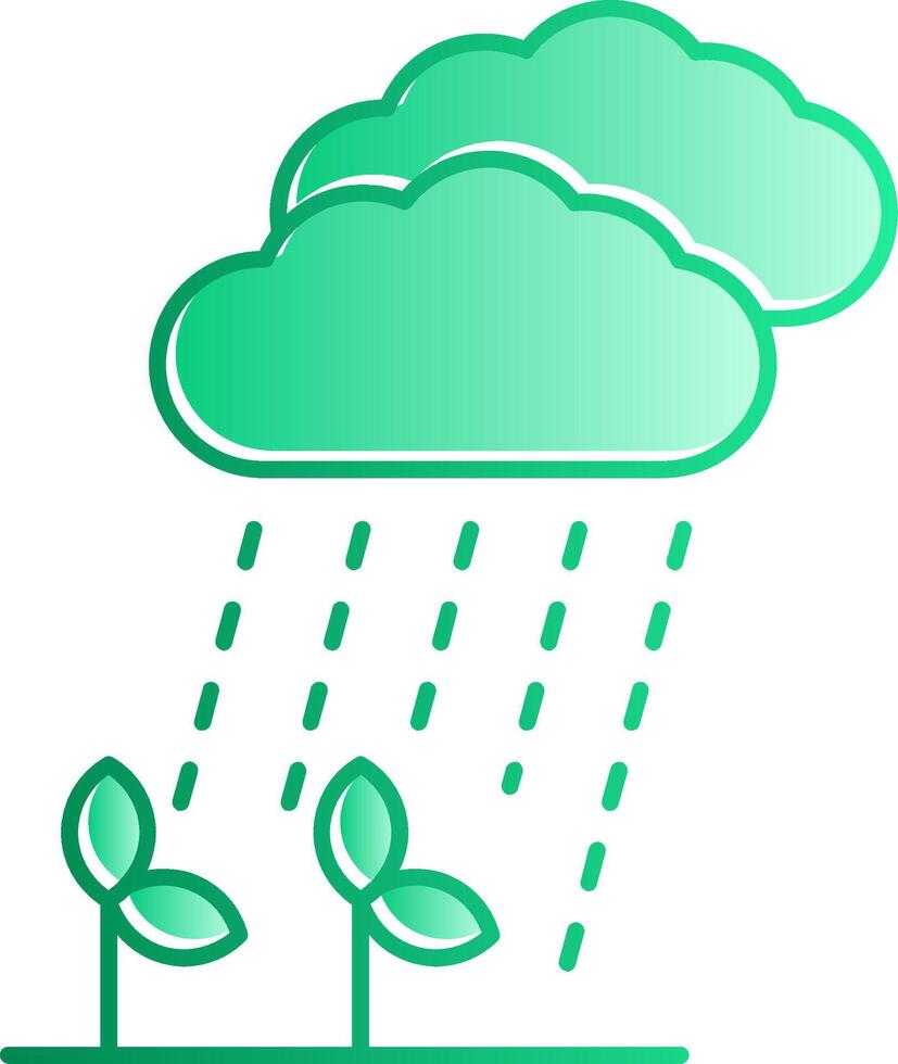 Rain Water Gradient Slip Icon vector
