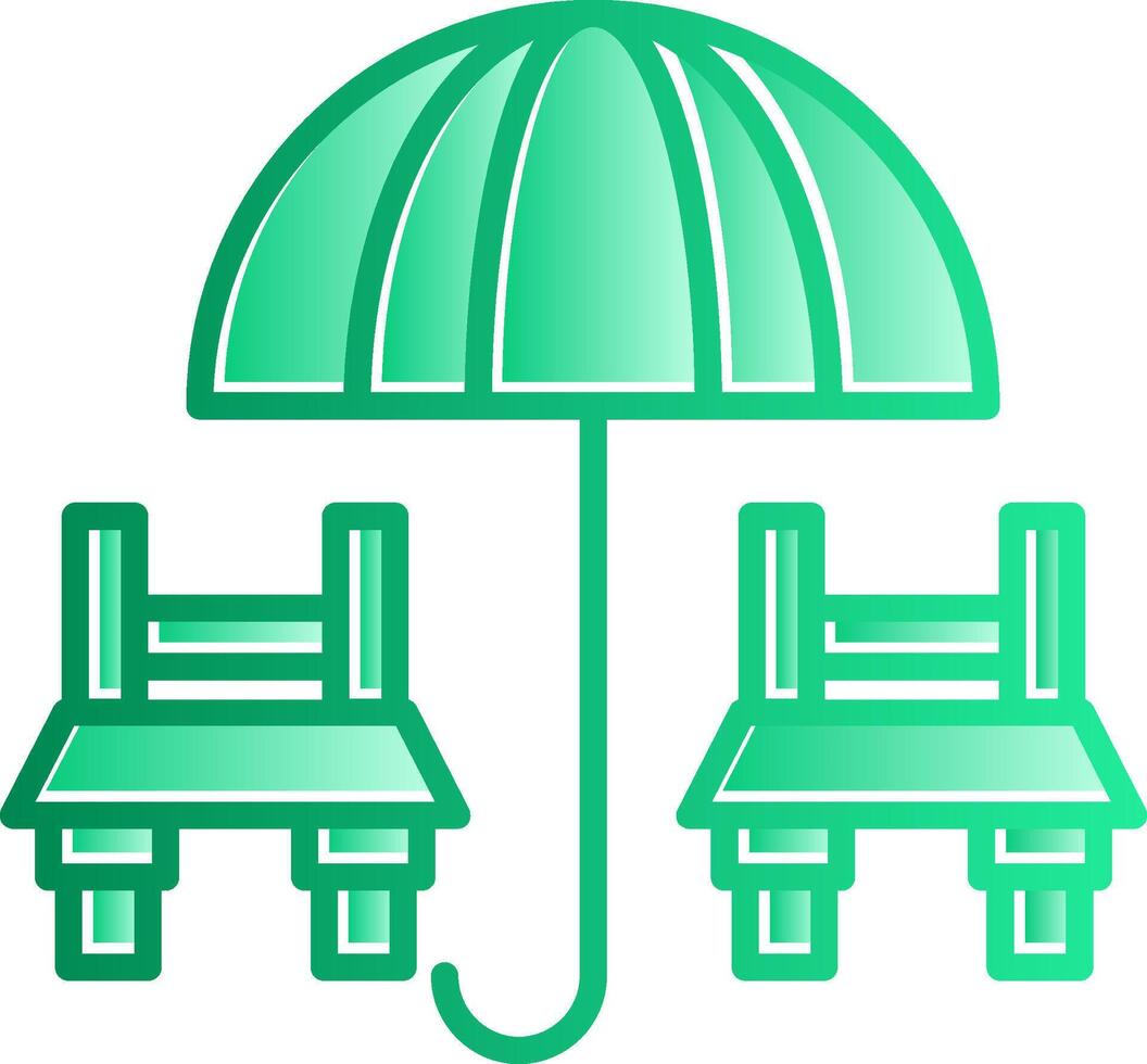 park chair Gradient Slip Icon vector