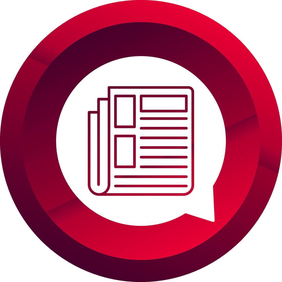 News Glyph Button Icon vector