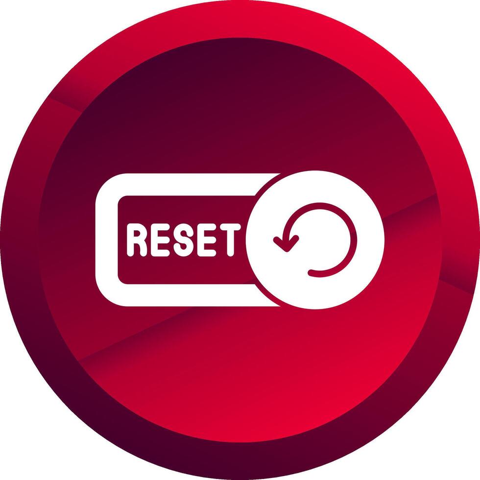 Reset Glyph Button Icon vector